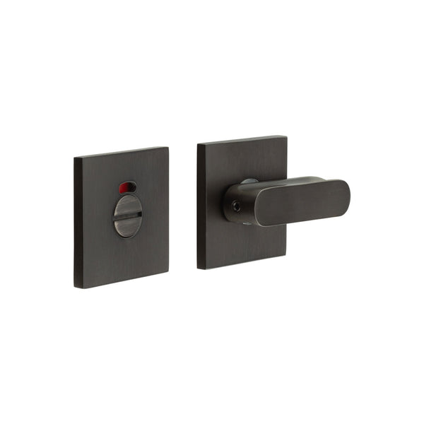 CR-803 Dark Bronze Thumb Turn & Lock Square Rose w/ Indicator - CR-803BK7DB