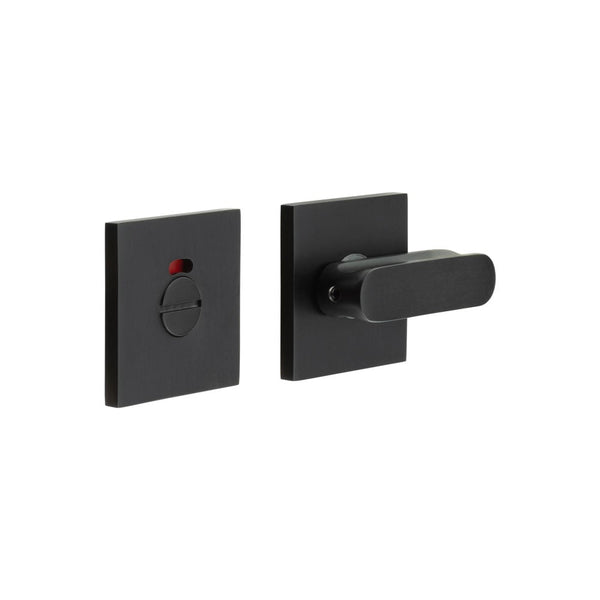 CR-803 Black Thumb Turn & Lock Square Rose w/ Indicator - CR-803BK7MB