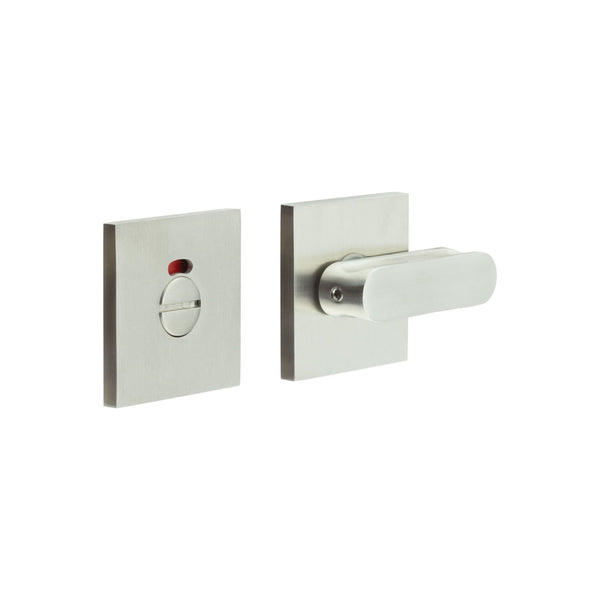 CR-803 Satin Stainless Steel Thumb Turn & Lock Square Rose w/ Indicator - CR-803BK7SSS