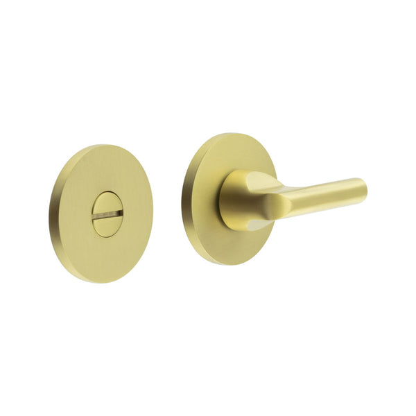 CR-804 Satin Brass Thumb Turn & Lock Round Rose - CR-804A7SB