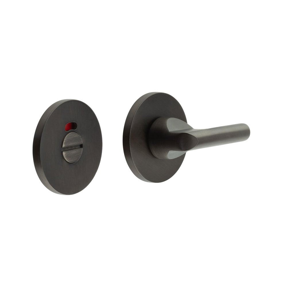 CR-804 Dark Bronze Thumb Turn & Lock Round Rose w/ Indicator - CR-804A