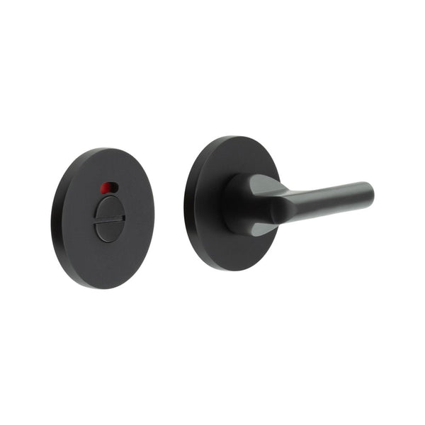 CR-804 Black Thumb Turn & Lock Round Rose w/ Indicator - CR-804AJ7MB
