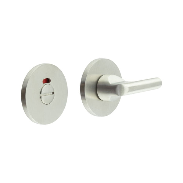 CR-804 Satin Stainless Steel Thumb Turn & Lock Round Rose w/ Indicator - CR-804AJ7SSS