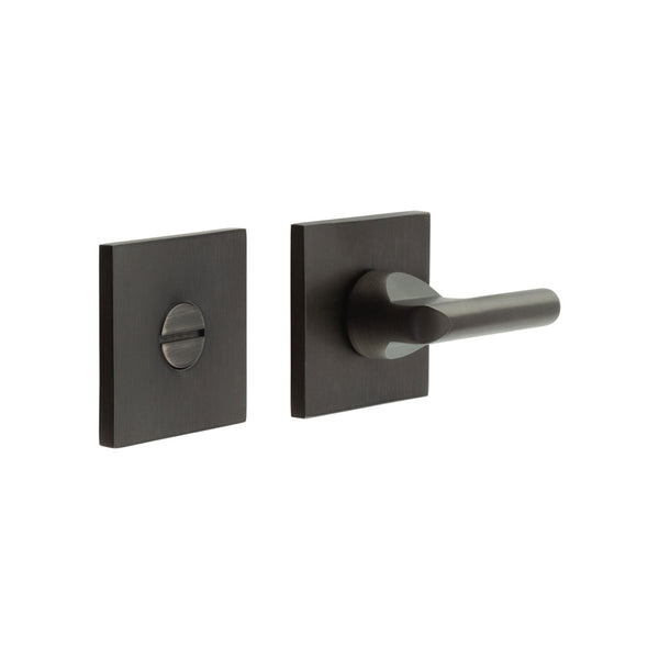 CR-804 Dark Bronze Thumb Turn & Lock Square Rose - CR-804B7DB