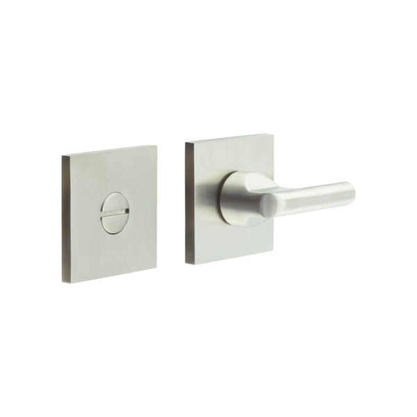 CR-804 Satin Stainless Steel Thumb Turn & Lock Square Rose - CR-804B7SSS - Choice Handles