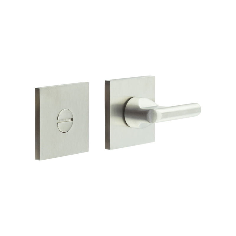 CR-804 Satin Stainless Steel Thumb Turn & Lock Square Rose - CR-804B7SSS - Choice Handles
