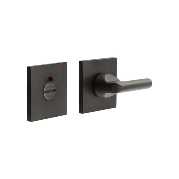 CR-804 Dark Bronze Thumb Turn & Lock Square Rose w/ Indicator - CR-804BK7DB - Choice Handles