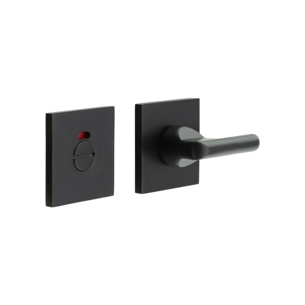CR-804 Black Thumb Turn & Lock Square Rose w/ Indicator - CR-804BK7MB - Choice Handles