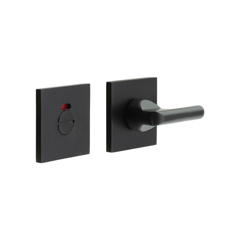 CR-804 Black Thumb Turn & Lock Square Rose w/ Indicator - CR-804BK7MB - Choice Handles