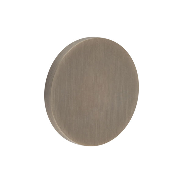 CR-N10 Antique Brass Blank Round Rose Escutcheon Cover - CR-N10AB