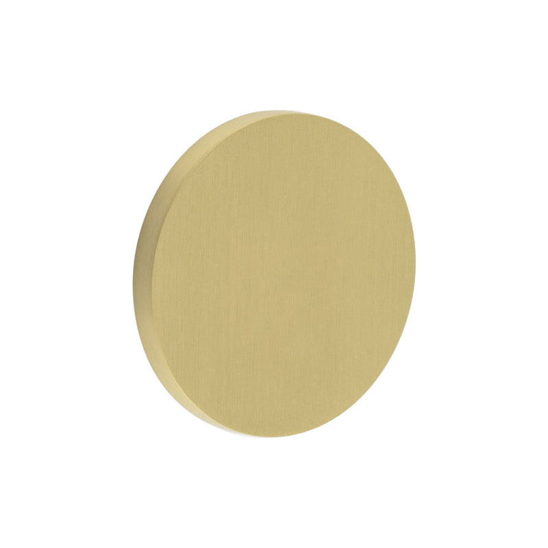 CR-N10 Satin Brass Blank Round Rose Escutcheon Cover - CR-N10SB