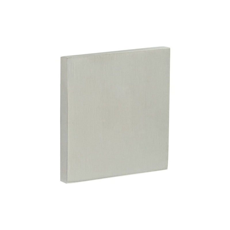 CR-N10 Satin Stainless Steel Blank Square Rose Escutcheon Cover - CR-O10SSS