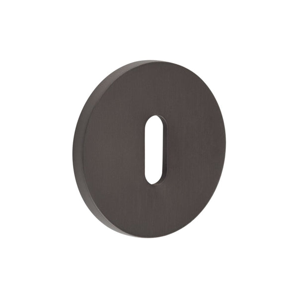 CR-R10 Dark Bronze Standard Keyway Round Rose Escutcheon - CR-R10DB