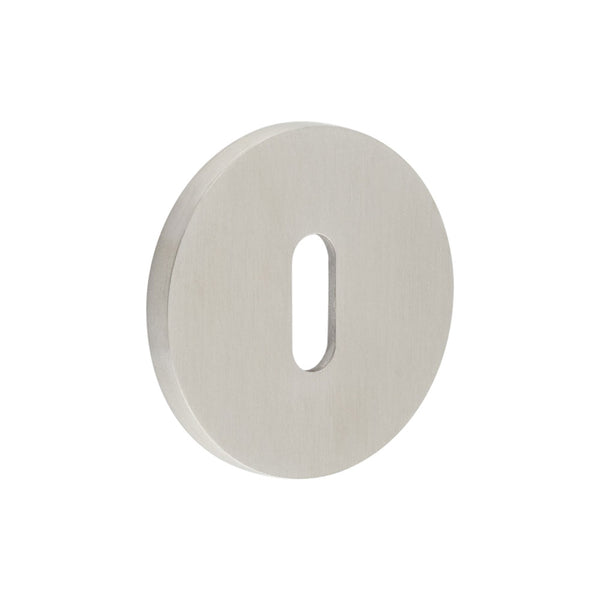 CR-R10 Satin Stainless Steel Standard Keyway Round Rose Escutcheon - CR-R10SSS