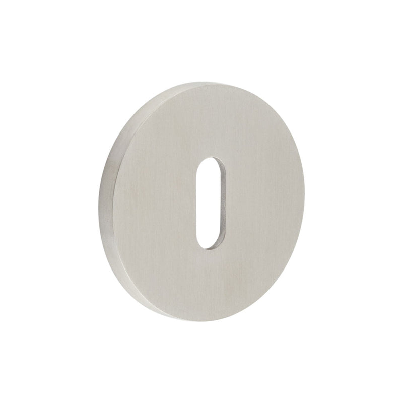 CR-R10 Satin Stainless Steel Standard Keyway Round Rose Escutcheon - CR-R10SSS