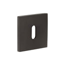 CR-T10 Dark Bronze Standard Keyway Square Rose Escutcheon - CR-T10DB - Choice Handles