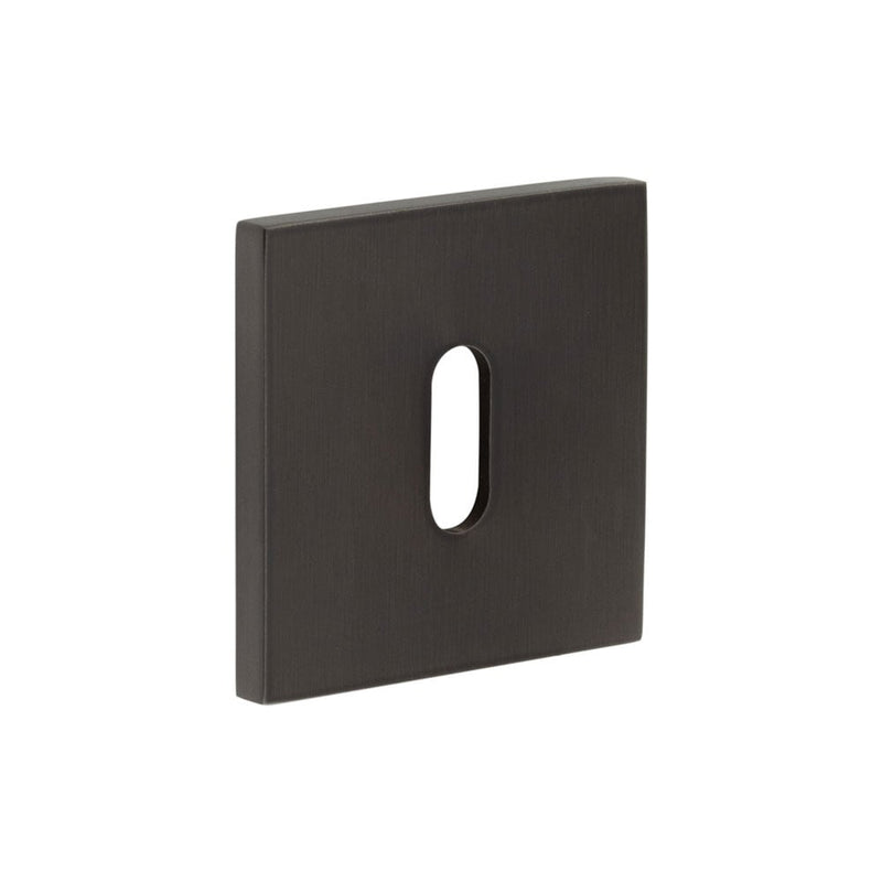 CR-T10 Dark Bronze Standard Keyway Square Rose Escutcheon - CR-T10DB