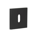CR-T10 Black Standard Keyway Square Rose Escutcheon - CR-T10MB - Choice Handles