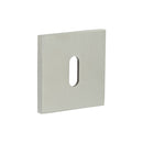 CR-T10 Satin Stainless Steel Standard Keyway Square Rose Escutcheon - CR-T10SSS - Choice Handles