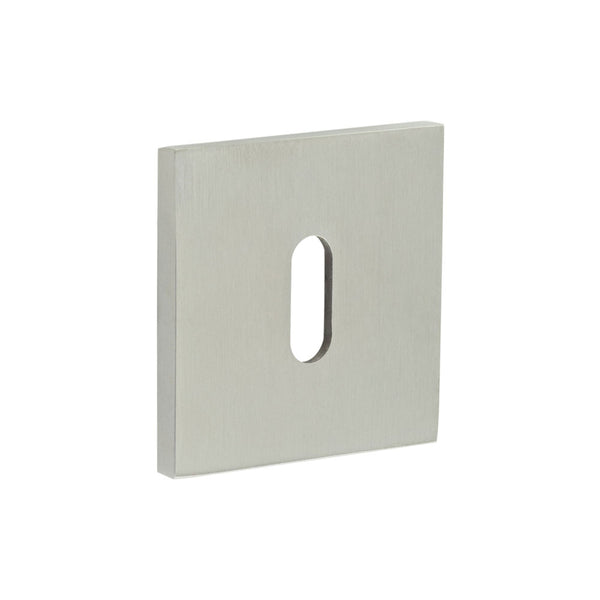 CR-T10 Satin Stainless Steel Standard Keyway Square Rose Escutcheon - CR-T10SSS
