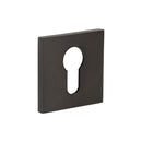 CR-T10 Dark Bronze Euro Keyway Square Rose Escutcheon - CR-U10DB - Choice Handles