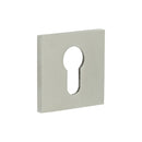 CR-T10 Satin Stainless Steel Euro Keyway Square Rose Escutcheon - CR-U10SSS - Choice Handles