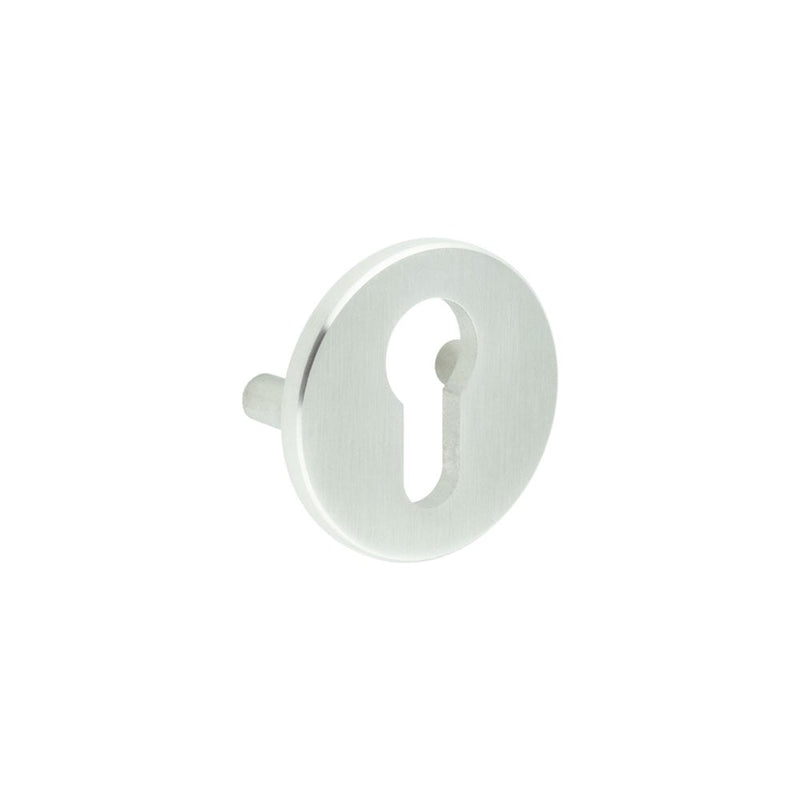 CRES Satin Stainless Steel Euro Escutcheon Lug Fixed - CRES1652SSS - Choice Handles