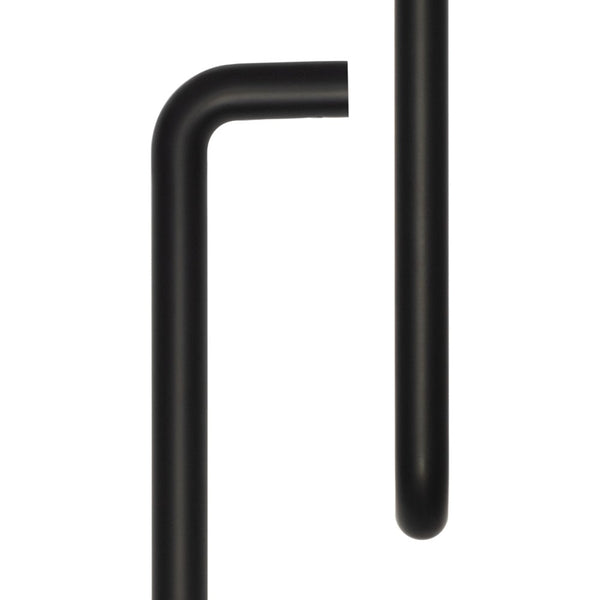 CRES 425mm Face Fix Black D Shape Pull Handle - CRES3002MBFF - Choice Handles