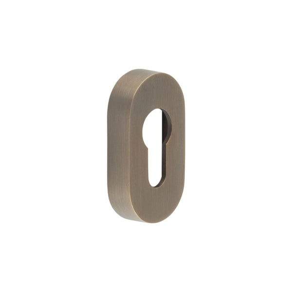 CRES Oval Antique Brass Euro Escutcheon - CRES403AB