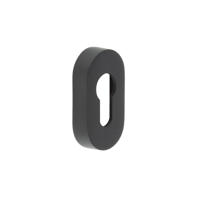 CRES Oval Black Euro Escutcheon - CRES403MB - Choice Handles