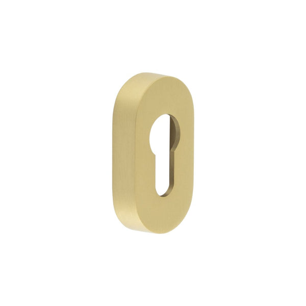 CRES Oval Satin Brass Euro Escutcheon - CRES403SB