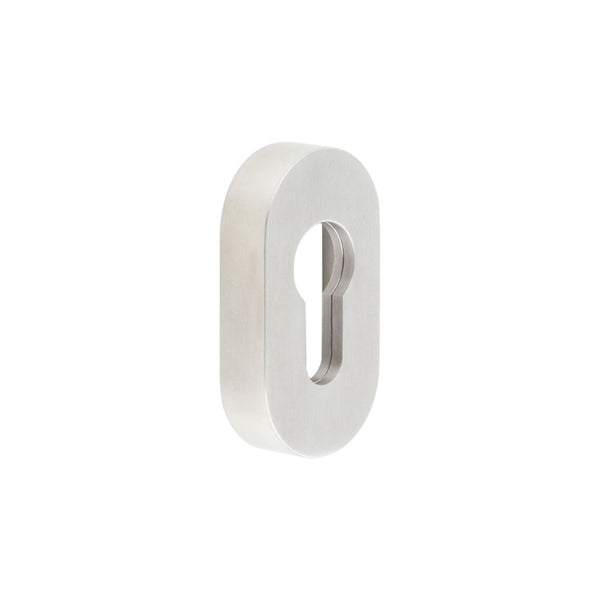 CRES Oval Satin Stainless Steel Euro Escutcheon - CRES403SSS