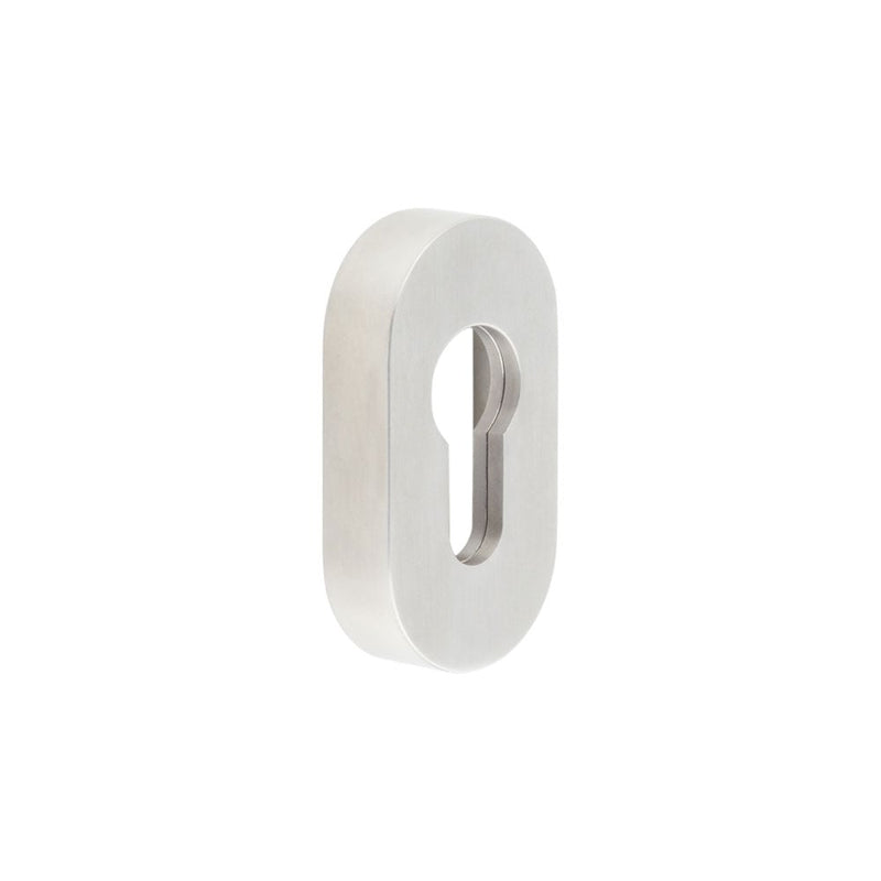 CRES Oval Satin Stainless Steel Euro Escutcheon - CRES403SSS
