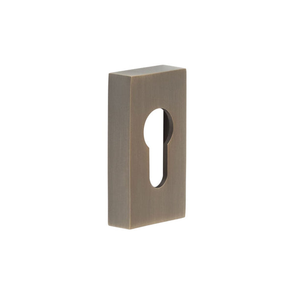 CRES Rectangular Antique Brass Euro Escutcheon - CRES404AB