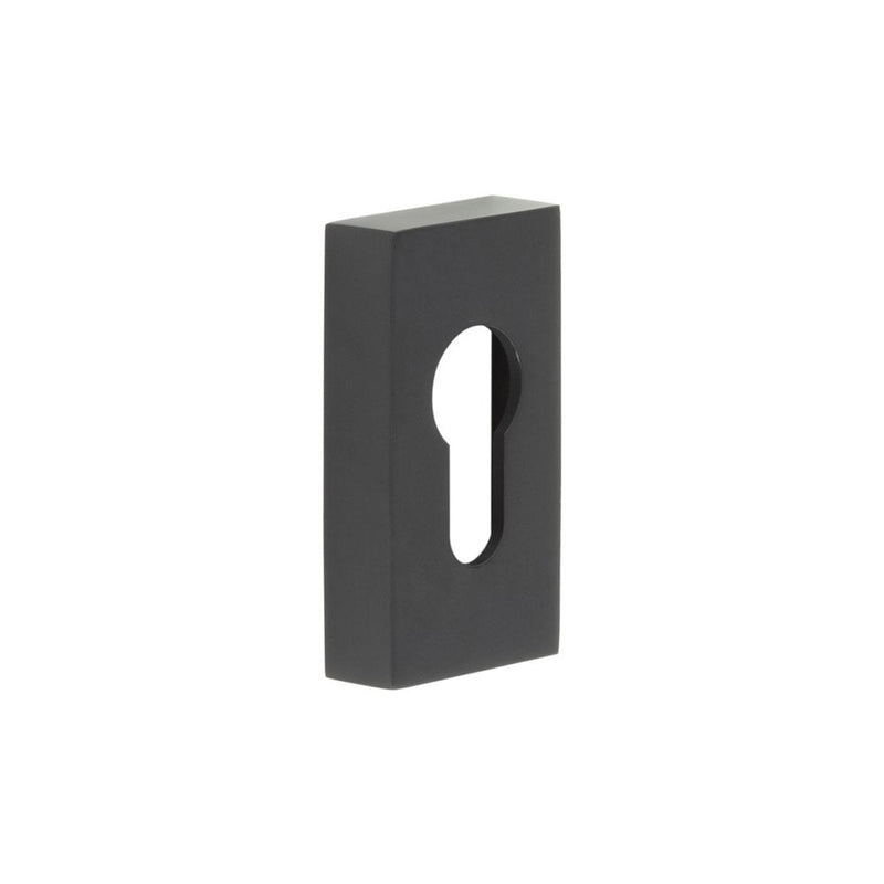 CRES Rectangular Black Euro Escutcheon - CRES404MB - Choice Handles