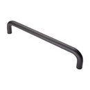 Eurospec - 19mm D Pull Handle 300mm Centres - Matt Black - CSD1300MB - Choice Handles