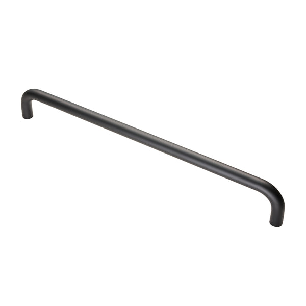 Eurospec - 19mm D Pull Handle, 450mm Centres - Matt Black - CSD1450MB