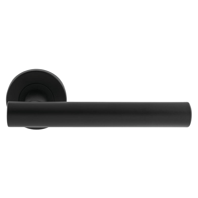 Straight Lever On Sprung Rose - Matt Black - CSL1194MB