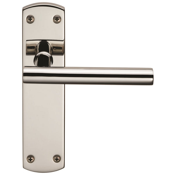 Eurospec - Steelworx Residential T Bar Lever on Latch Backplate - Bright Stainless Steel - CSLP1164B/BSS - Choice Handles