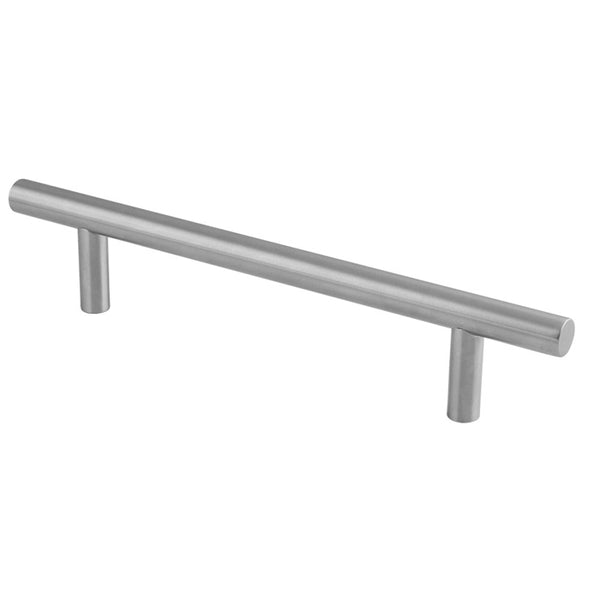 Eurospec - 19mm Dia. Straight T Bar Pull Handle G201 (225mm C/C) - Satin Stainless Steel - CSPT1225SSS/201