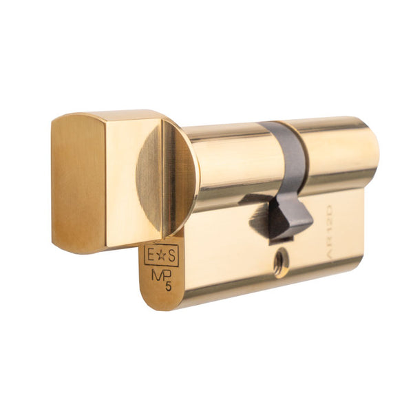 Eurospec - Euro Bathroom Cylinder and Turn 70mm (35/35mm) - Polished Brass - CYA70470PB