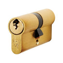 Eurospec - Euro Double Cylinder 70mm (35/35mm) - Satin Brass - CYA71270SB - Choice Handles