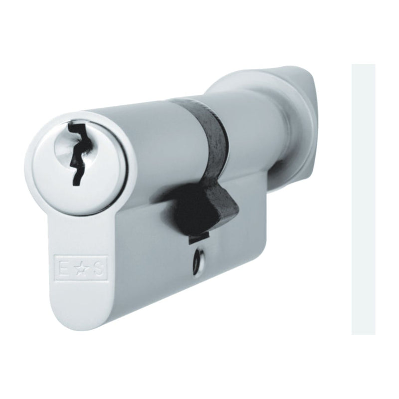 Eurospec - Euro Cylinder and Turn 60mm (30/30mm) - Polished Chrome - CYA71360PC