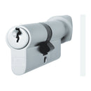 Eurospec - Euro Cylinder and Turn 60mm (30/30mm) - Satin Chrome - CYA71360SC - Choice Handles