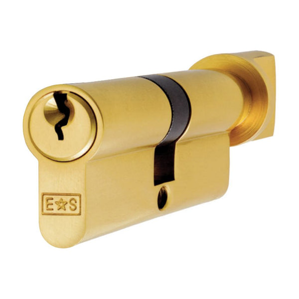 Eurospec - Euro Cylinder and Turn 70mm (35/35mm) - Polished Brass - CYA71370PB