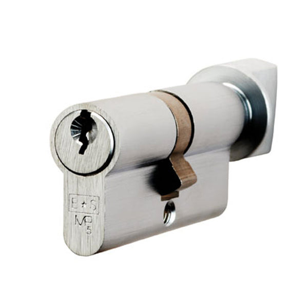 Eurospec - Offset Euro Cylinder and Turn 100mm (60/40mm) - Satin Chrome - CYA7136040SC
