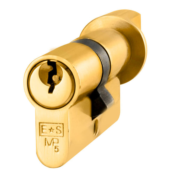 Eurospec - Euro Cylinder and Turn 80mm (40/40mm) - Polished Brass - CYA71380PB