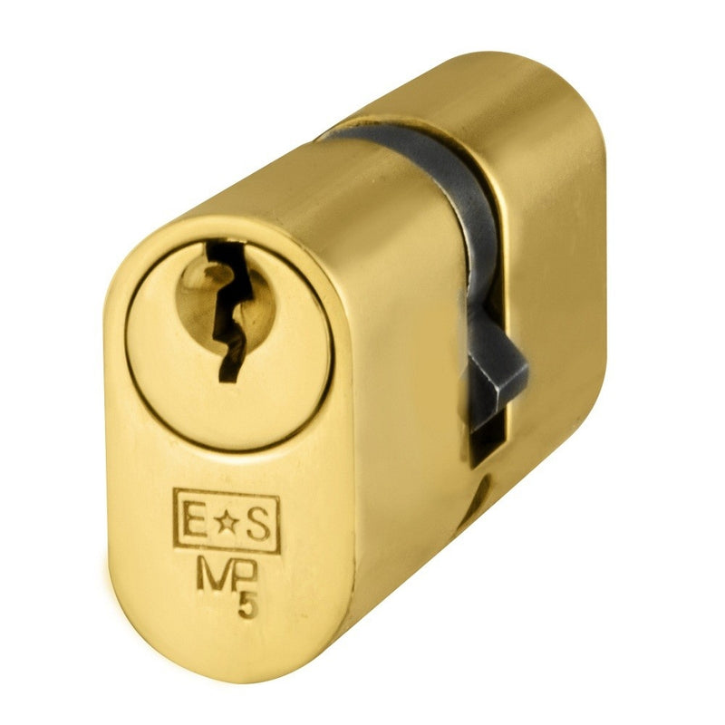 Eurospec - UK Oval Double Cylinder 70mm (35/35mm) - Polished Brass - CYA72270PB