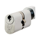 Eurospec - Oval Cylinder and Turn 70mm (35/35mm) - Satin Chrome - CYA72370SC - Choice Handles