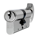 Eurospec - Contract Range 5 Pin Euro Cylinder and Turn 70mm (35/35mm) - Nickel Plate - CYC71360NP - Choice Handles
